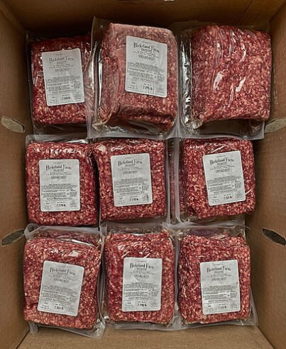 Raw Beef Meat Bulk Box Example